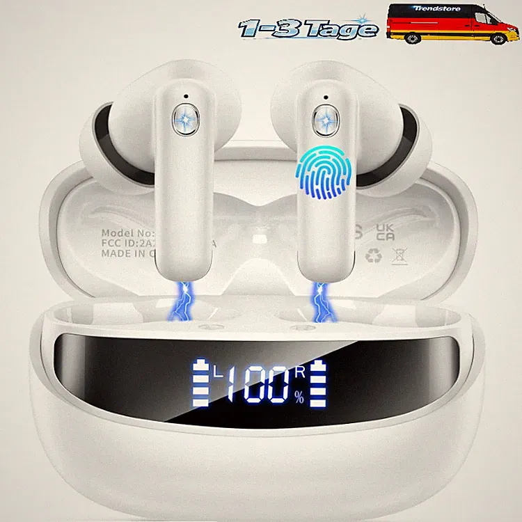 Bluetooth Kopfhörer 50 Std Spielzeit Wasserdicht LED Anzeige