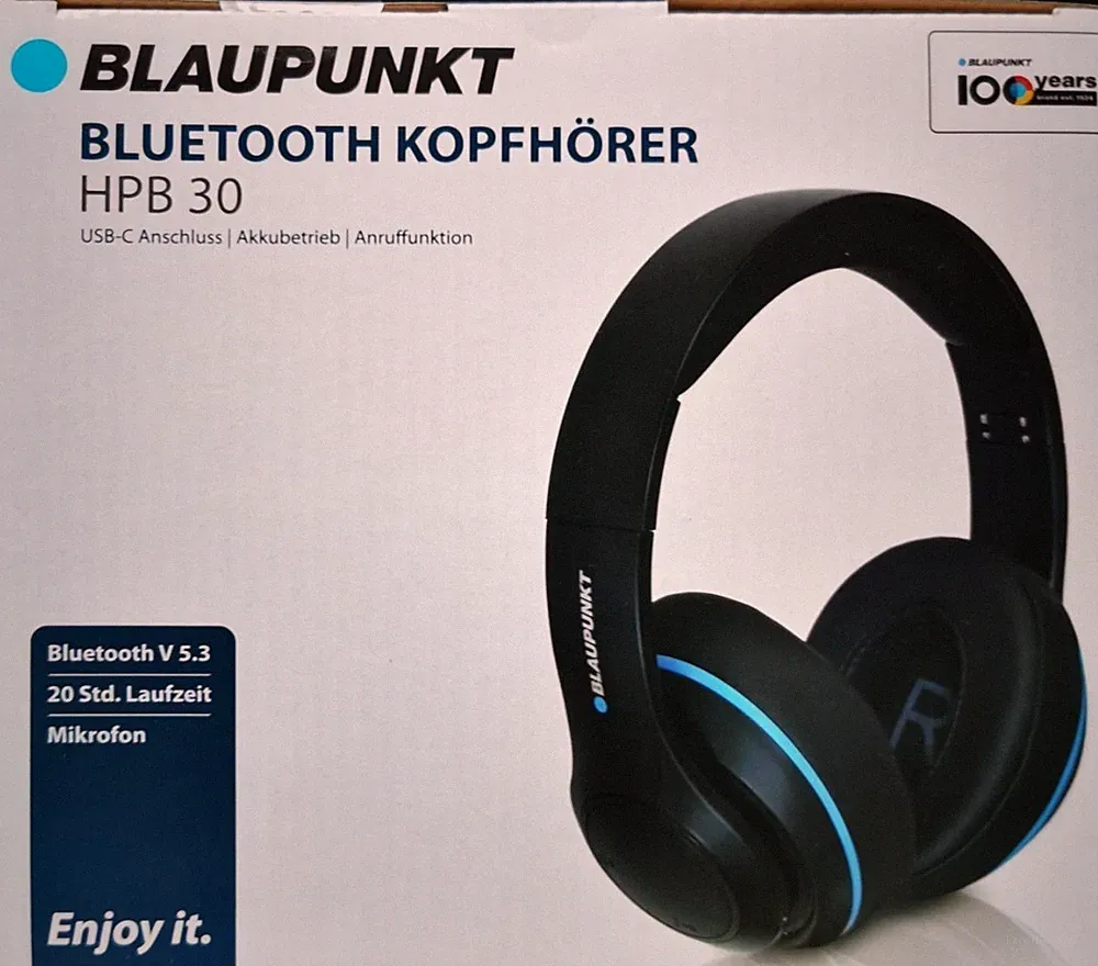 Bluetooth Kopfhörer Blaupunkt HPB 30 NEU & Ovp
