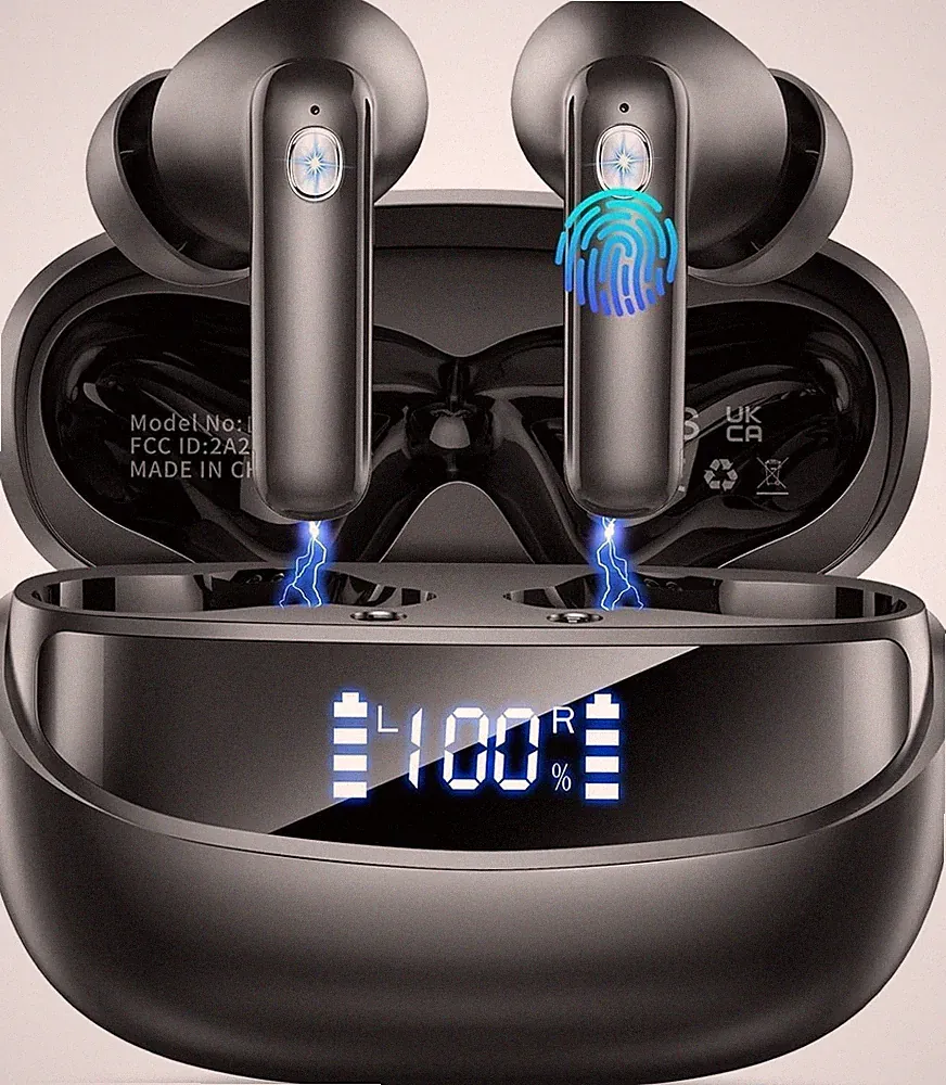 Bluetooth Kopfhörer D60, Kabellose In Ear Kopfhörer mit 50 Std Spielzeit, IP7