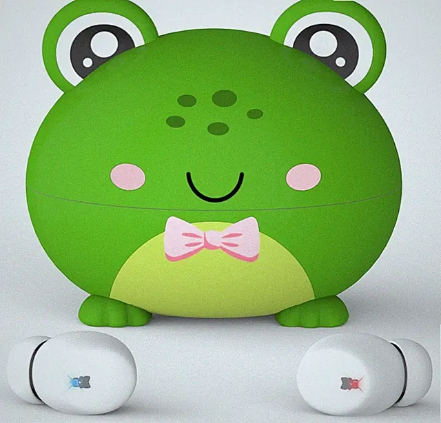 Bluetooth Kopfhörer für Kinder mit Mikrofon 5.3 Stereo IPX6 Touch Steuerung Frosch