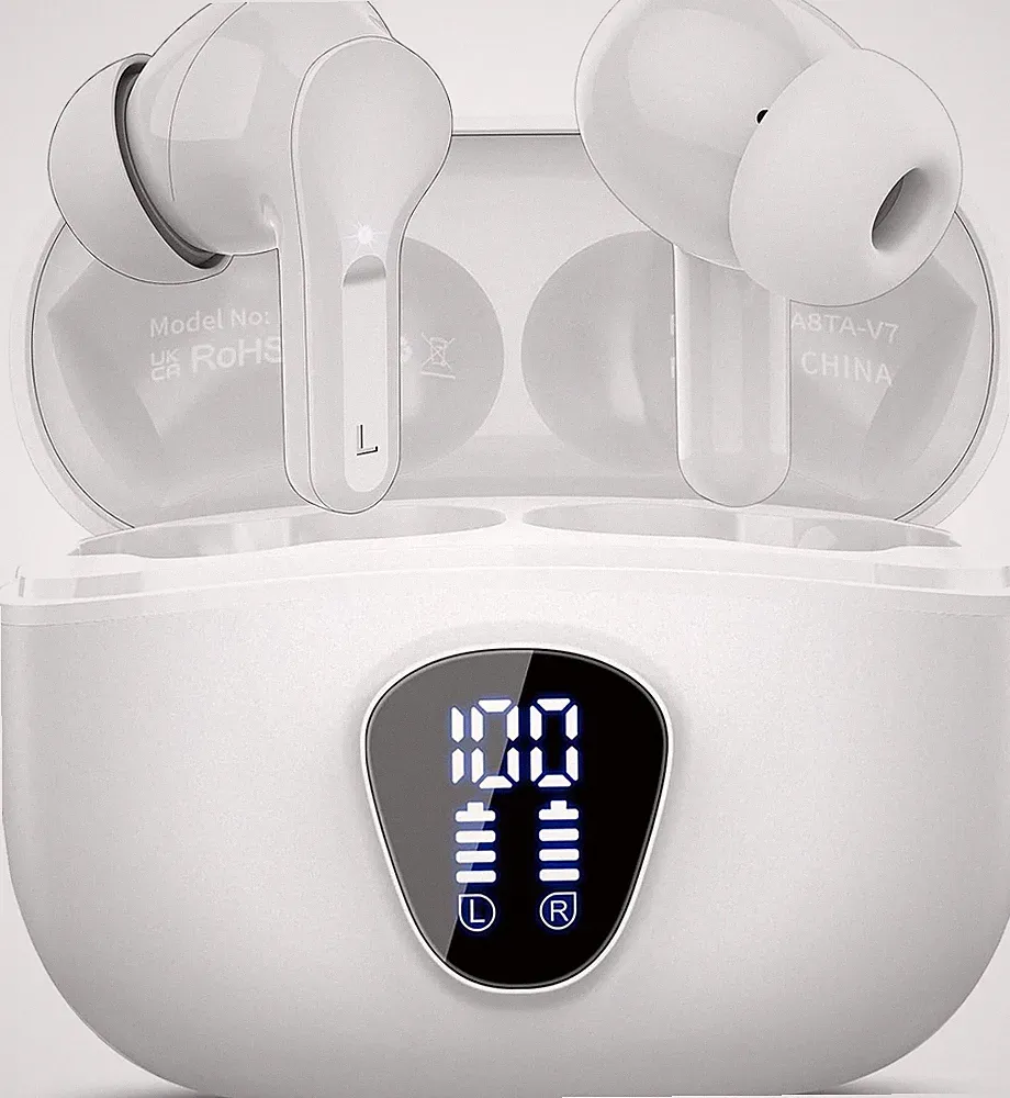 Bluetooth Kopfhörer In Ear 4 Mikrofone Bass 40 Std Akku IP7 Wasserdicht Robust