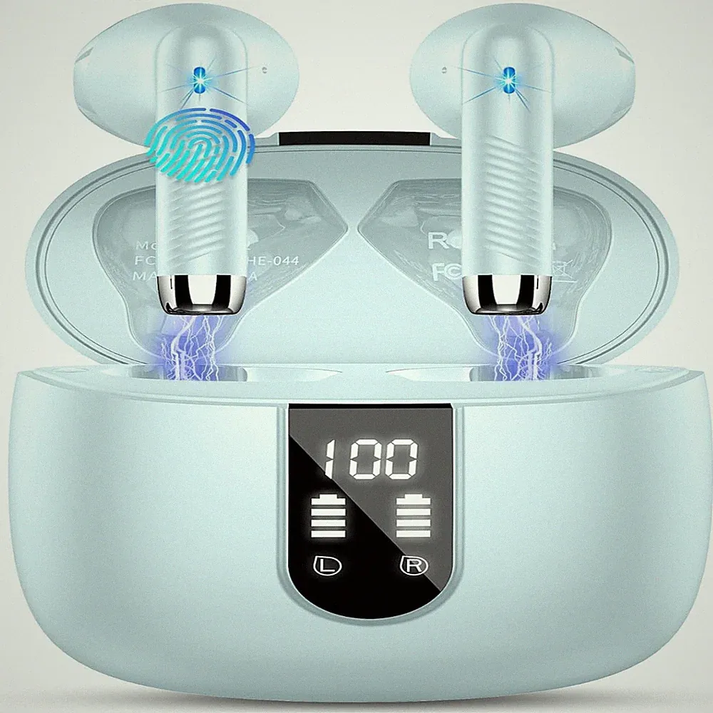 Bluetooth Kopfhörer In Ear 4 Mikrofone ENC Noise Cancelling 48h schwarz kabellos