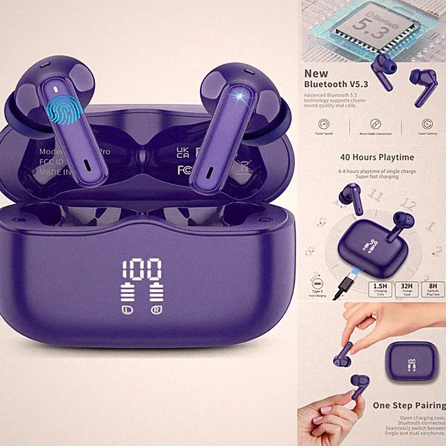 Bluetooth Kopfhörer In Ear 40Std IP7 Wasserdicht