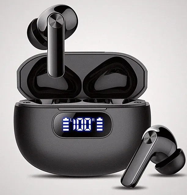 Bluetooth Kopfhörer In Ear 48 Std Akku IP7 Wasserdicht LED Anzeige Robust