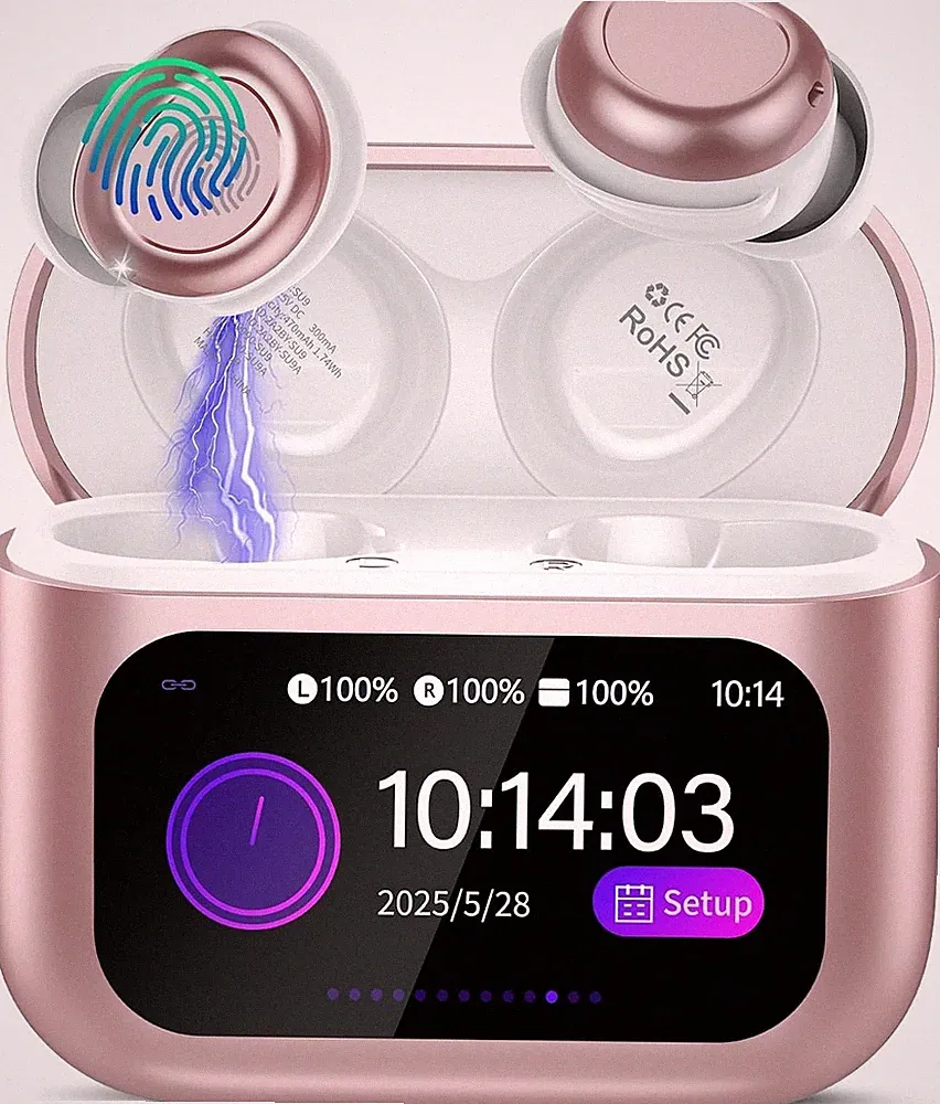 Bluetooth Kopfhörer In Ear, 48H Schlafkopfhörer Seitenschläfer Touchscreen Mini