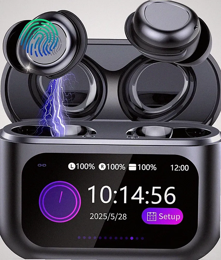 Bluetooth Kopfhörer In Ear 48H Schlafkopfhörer Touchscreen für Seitenschläfer
