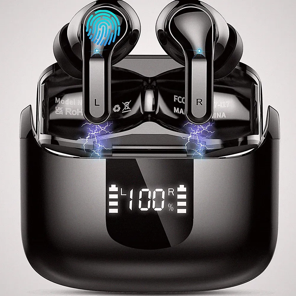 Bluetooth Kopfhörer In-Ear 5.4, 6D-Stereo, Noise Cancelling, USB-C
