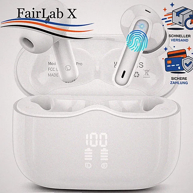 Bluetooth Kopfhörer In Ear 5.4 mit 4 ENC Noise Cancelling Mic 40Std IP7