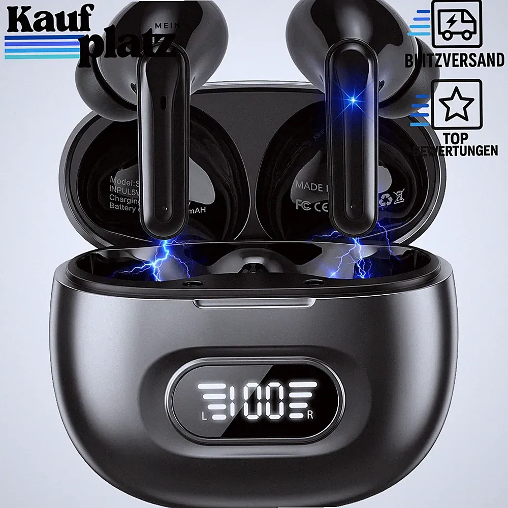 Bluetooth Kopfhörer In Ear Kabellos 5.3 72H Spielzeit IP7 Wasserdicht Earbuds