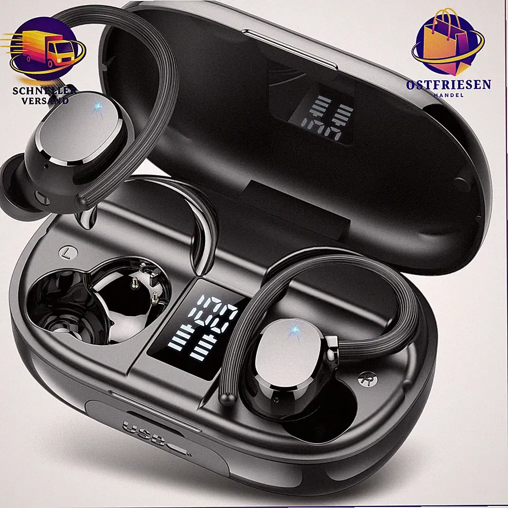 Bluetooth Kopfhörer In Ear Kabellos 5.3 IP7 Wasserdicht 128 Std Spielzeit Sport