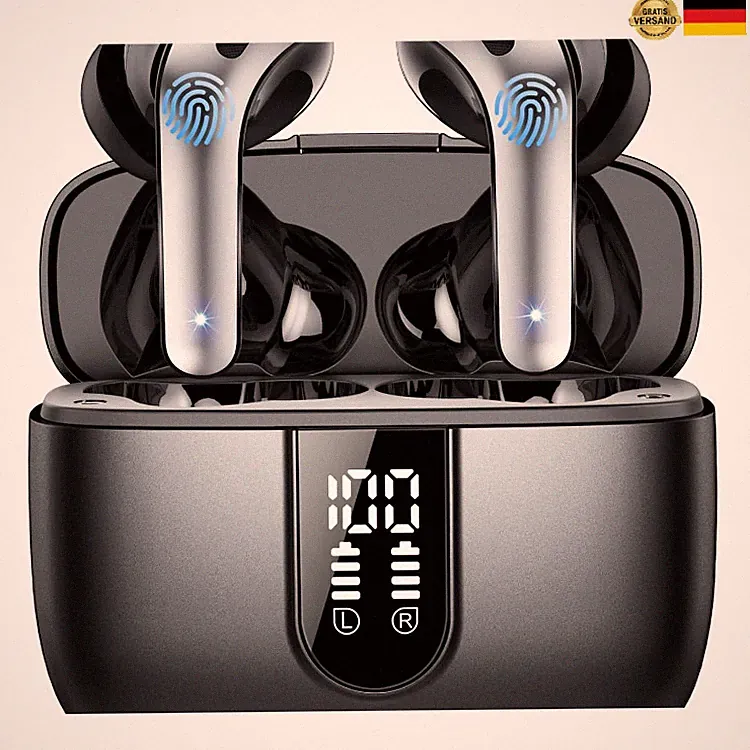 Bluetooth Kopfhörer In Ear Kabellos 50H Bass Wasserdicht USB-C