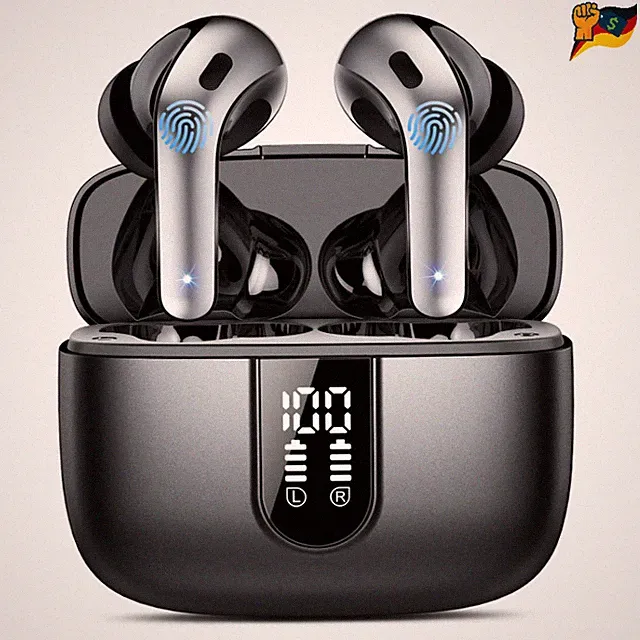 Bluetooth Kopfhörer, In Ear Kopfhörer, 50h Spielzeit, Noise, Schwarz, kabellos