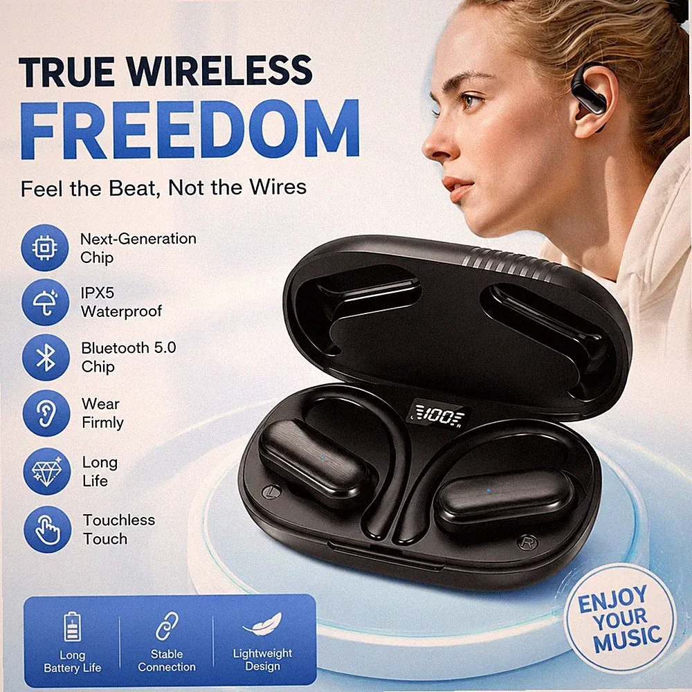 Bluetooth Kopfhörer, In Ear Kopfhörer Bluetooth 5.4 Kopfhörer Kabellos Sport DE
