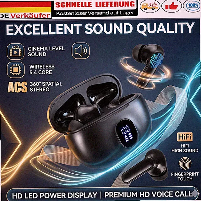 Bluetooth Kopfhörer, In Ear Kopfhörer Bluetooth 5.4 Kopfhörer Sport