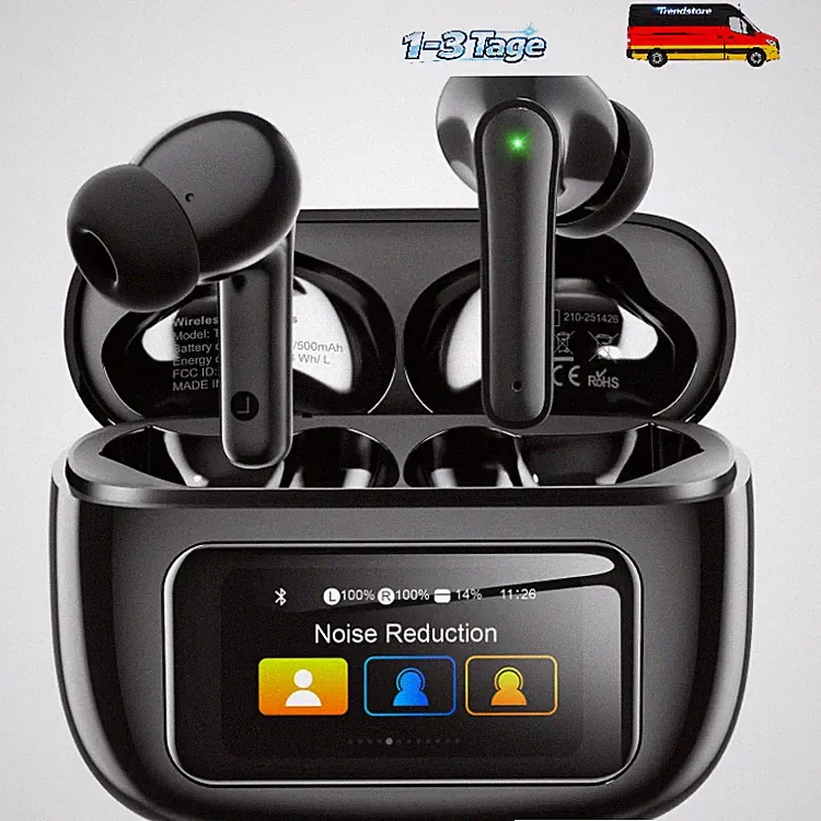 Bluetooth Kopfhörer, In Ear Kopfhörer Bluetooth 5.4 mit Touchscreen Display