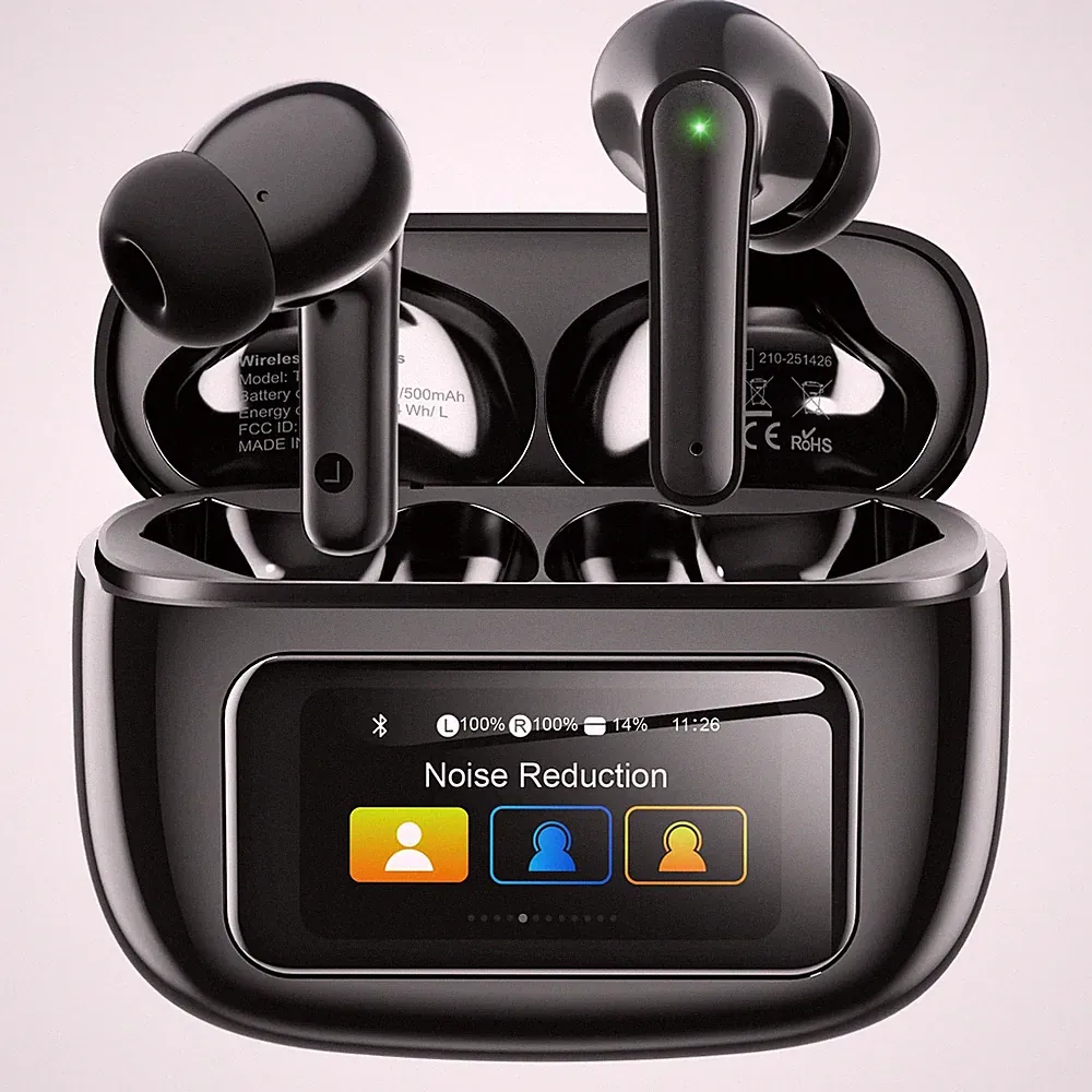 Bluetooth Kopfhörer In Ear Kopfhörer Bluetooth 5.4 mit Touchscreen Display