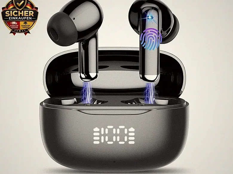 Bluetooth Kopfhörer, In Ear Kopfhörer Kabellos Bluetooth 5.4, Tiefer Bass | 4 E