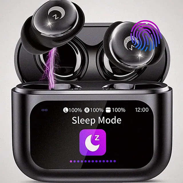 Bluetooth Kopfhörer In Ear Mini 48 Std Schlafkopfhörer mit Touchscreen