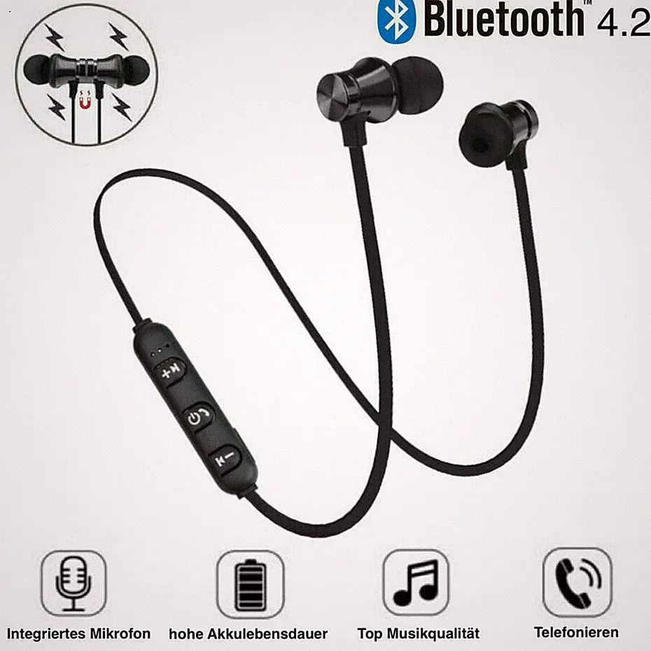 Bluetooth Kopfhörer In-Ear Sport Headset MIC Für HUAWEI Samsung iPhone LG