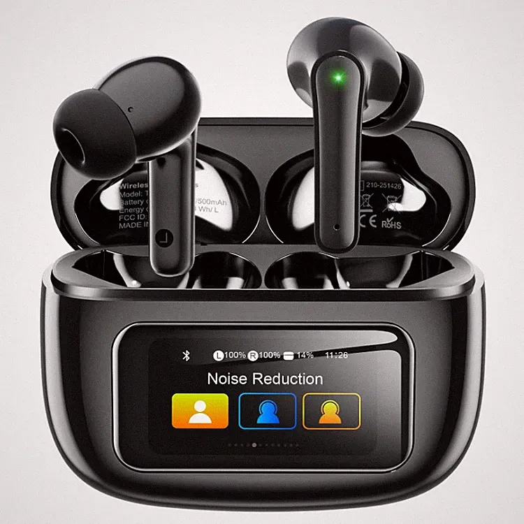 Bluetooth Kopfhörer In Ear T24 mit Touchscreen Ladecase und ANC Noise Cancelling