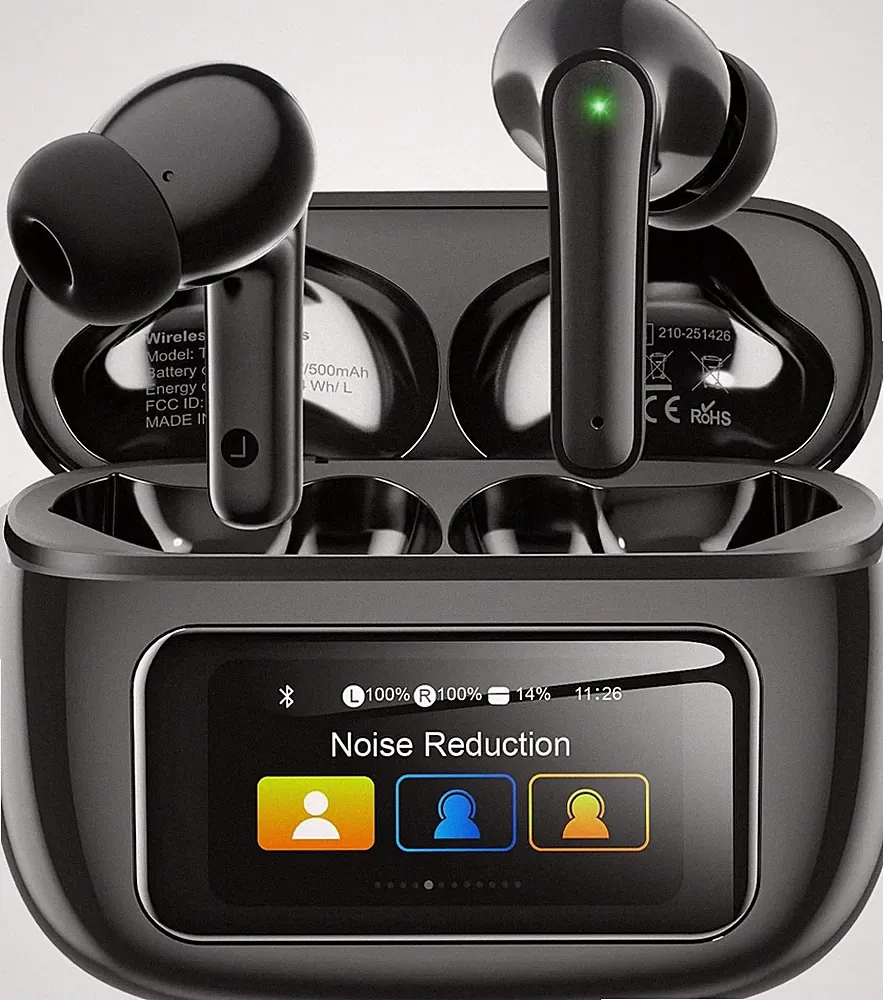 Bluetooth Kopfhörer In Ear Touchscreen Display 5 EQ Modi ANC ENC Mikrofon 48 Std