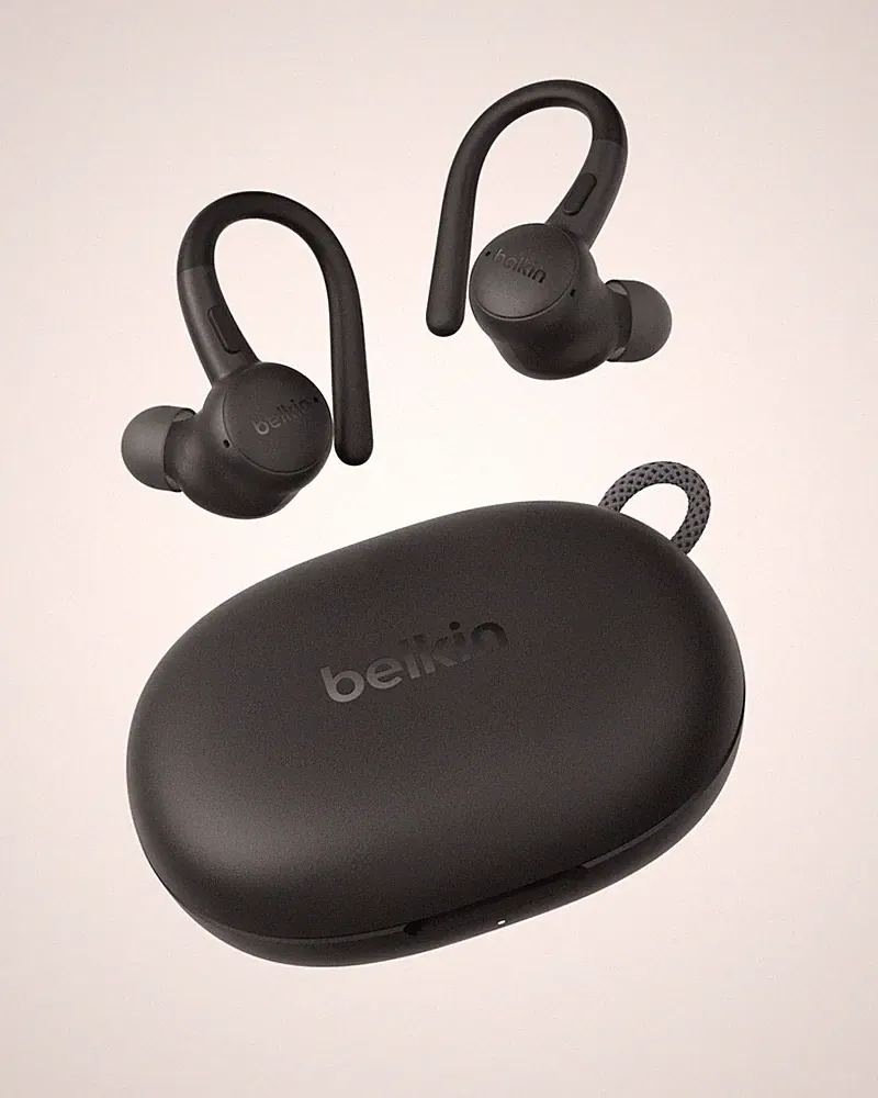 Bluetooth-Kopfhörer IP54 USB-C 36 Std. Schwarz Belkin SoundForm ActiveFit