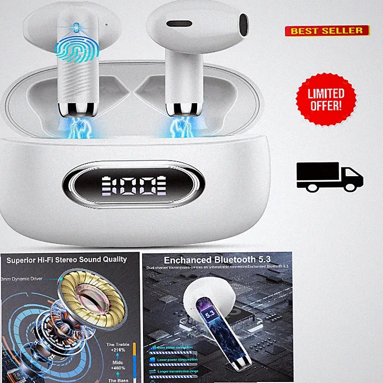 Bluetooth Kopfhörer J52 In Ear 4 Mikrofone ENC HD Klang 42Std L