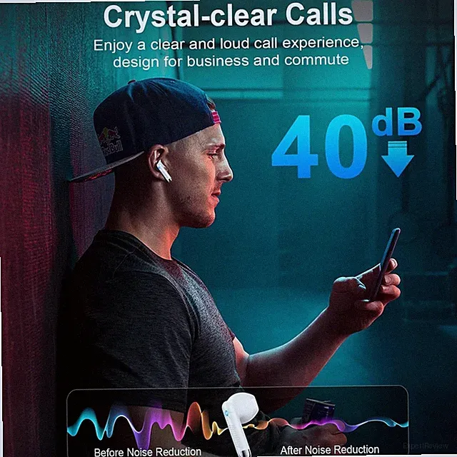 Bluetooth Kopfhörer J52 Kabellos In Ear mit 4 Mikrofonen und ANC, Weiß, IP7