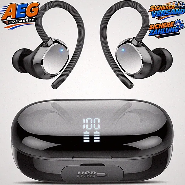 Bluetooth Kopfhörer Kabellos In Ear 2026 Sport Bluetooth 5.3 für Musik 2 Stück