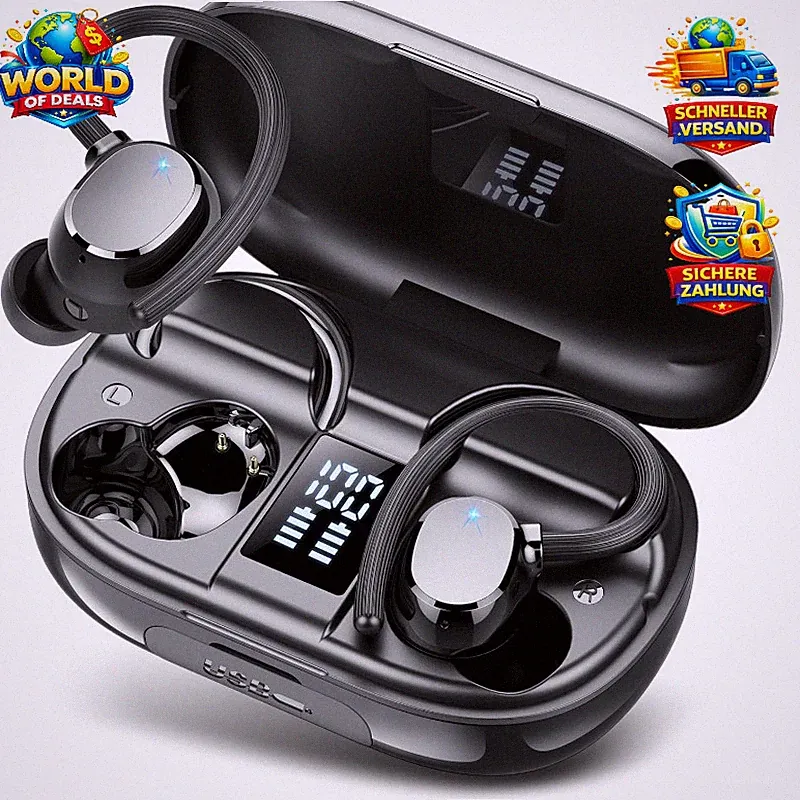 Bluetooth Kopfhörer Kabellos In Ear 5.3 128 Std Spielzeit IP7 Wasserdicht für