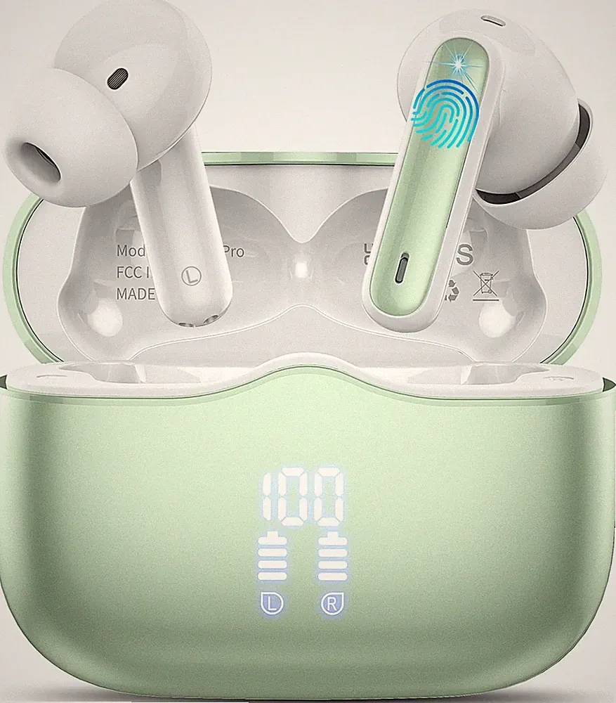 Bluetooth Kopfhörer Kabellos In Ear 5.3 mit 4 ENC Noise Cancelling Mic Grün