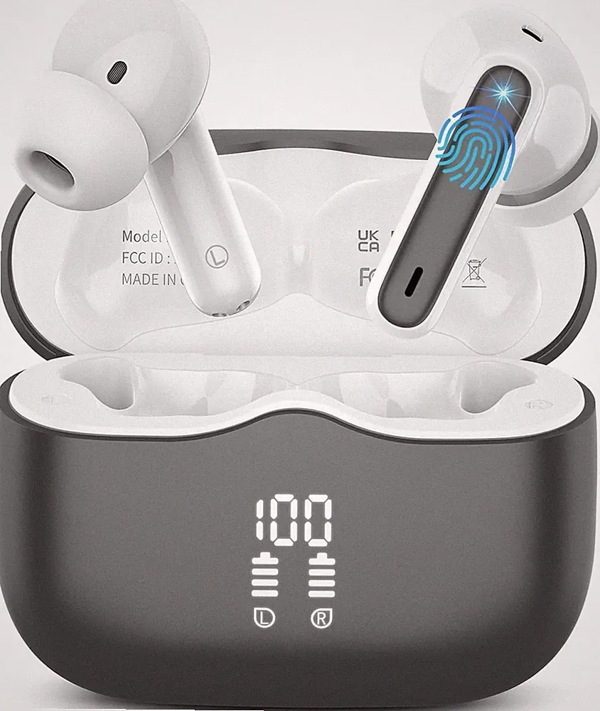 Bluetooth Kopfhörer Kabellos In Ear Bass 40Std LED Anzeige IP7
