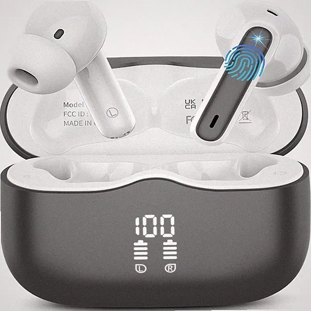 Bluetooth Kopfhörer Kabellos In Ear Bass 40Std LED Anzeige IP7