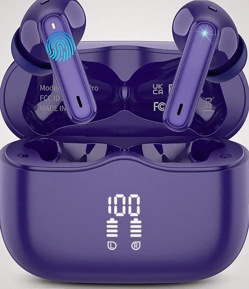 Bluetooth Kopfhörer kabellos In Ear Bass Wireless 40 Std IP7 dunkelblau Sport