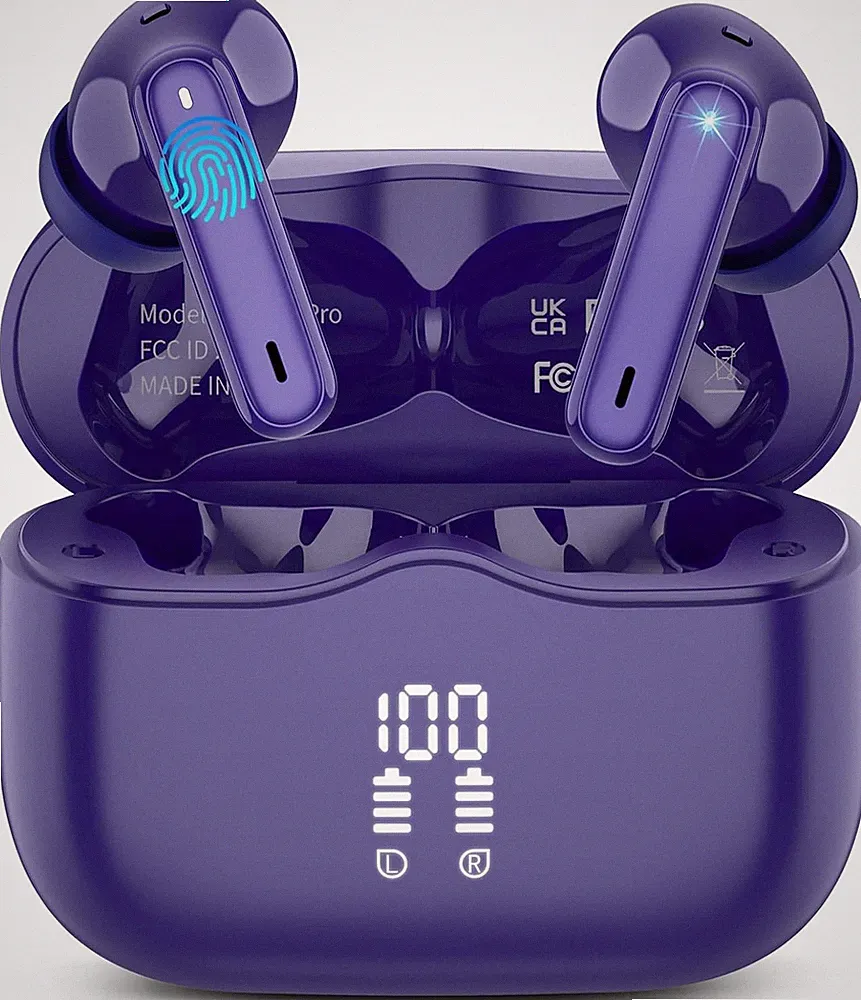 Bluetooth Kopfhörer Kabellos In Ear Bass Wireless 40Std IP7 Dunkelblau