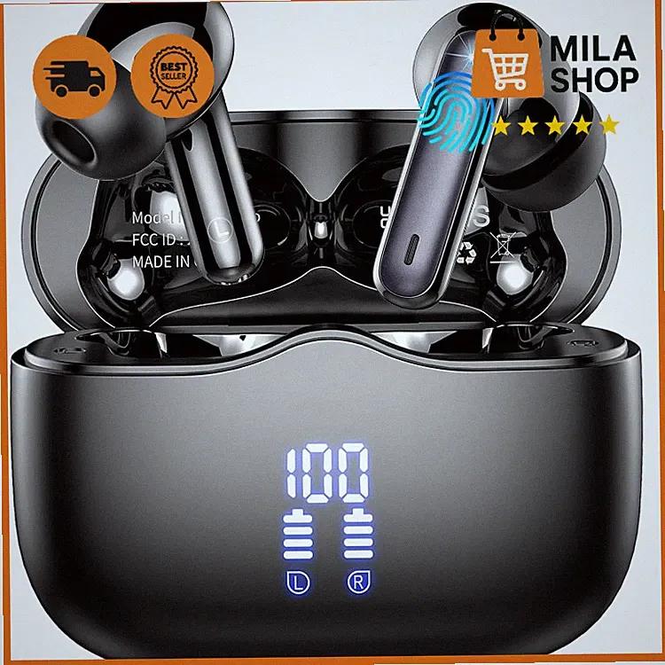 Bluetooth Kopfhörer Kabellos In Ear Bass Wireless 40Std IP7 LED