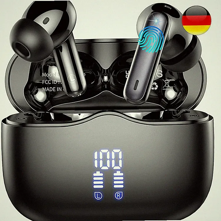 Bluetooth Kopfhörer Kabellos In Ear Bass Wireless 40Std IP7 LED