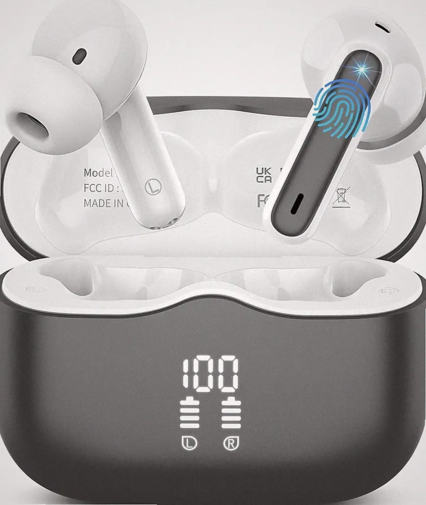 Bluetooth Kopfhörer Kabellos In Ear mit 4 ENC Mikrofonen, 40 Std Akkulaufzeit