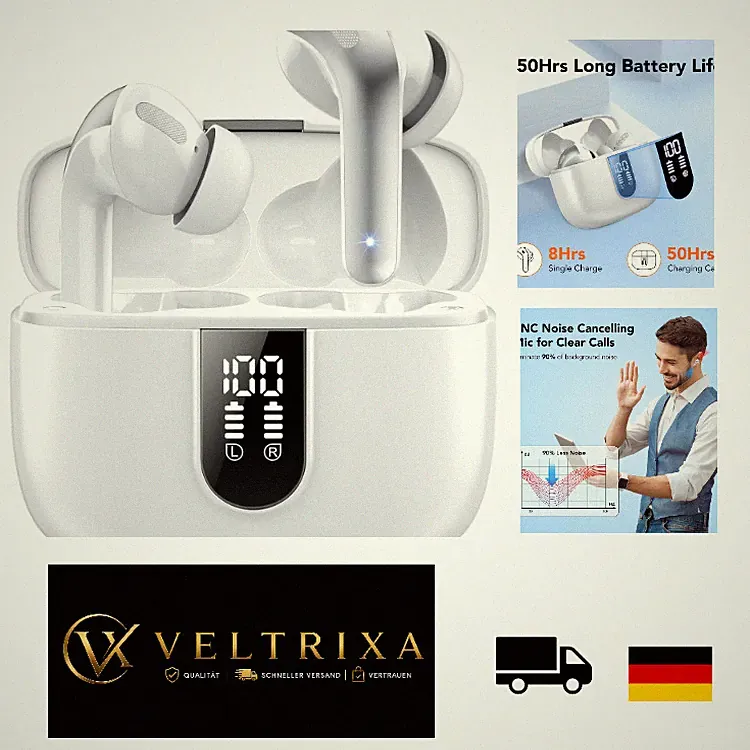 Bluetooth Kopfhörer Kabellos In Ear mit 50H Spielzeit, 85 Tiefer Bass, 2