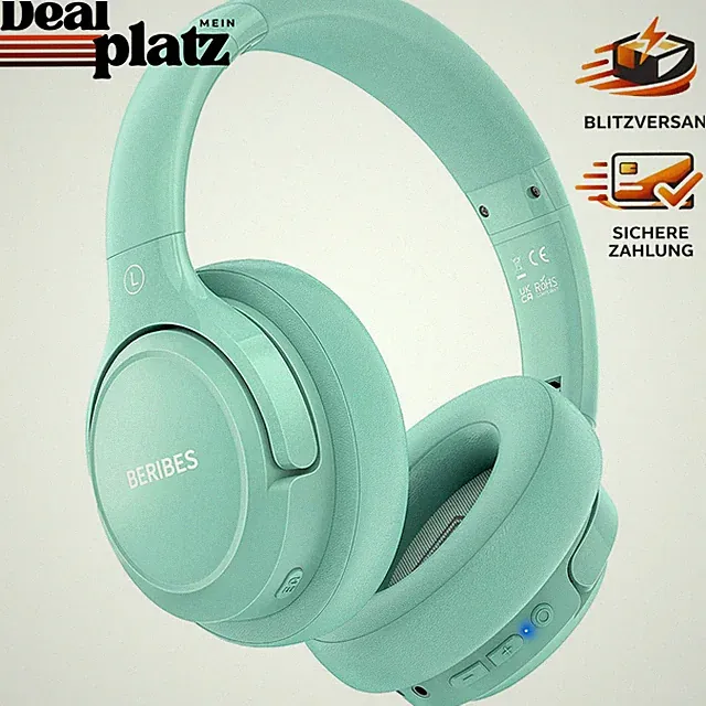 Bluetooth Kopfhörer Kabellos Over Ear 65h Akku 6 EQ-Modi für Musikliebhaber