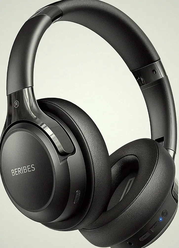 Bluetooth Kopfhörer Kabellos Over Ear 65h Akku 6 EQ-Modi HiFi Schwarz Geschenk