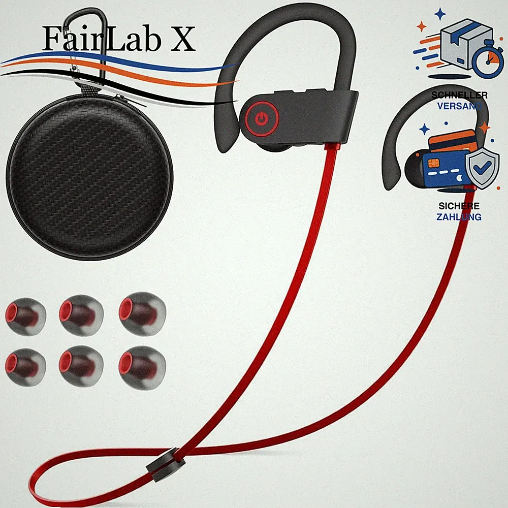 Bluetooth Kopfhörer Kabellose 5.3 Sport-Kopfhörer IPX7 Wasserschutz Joggen