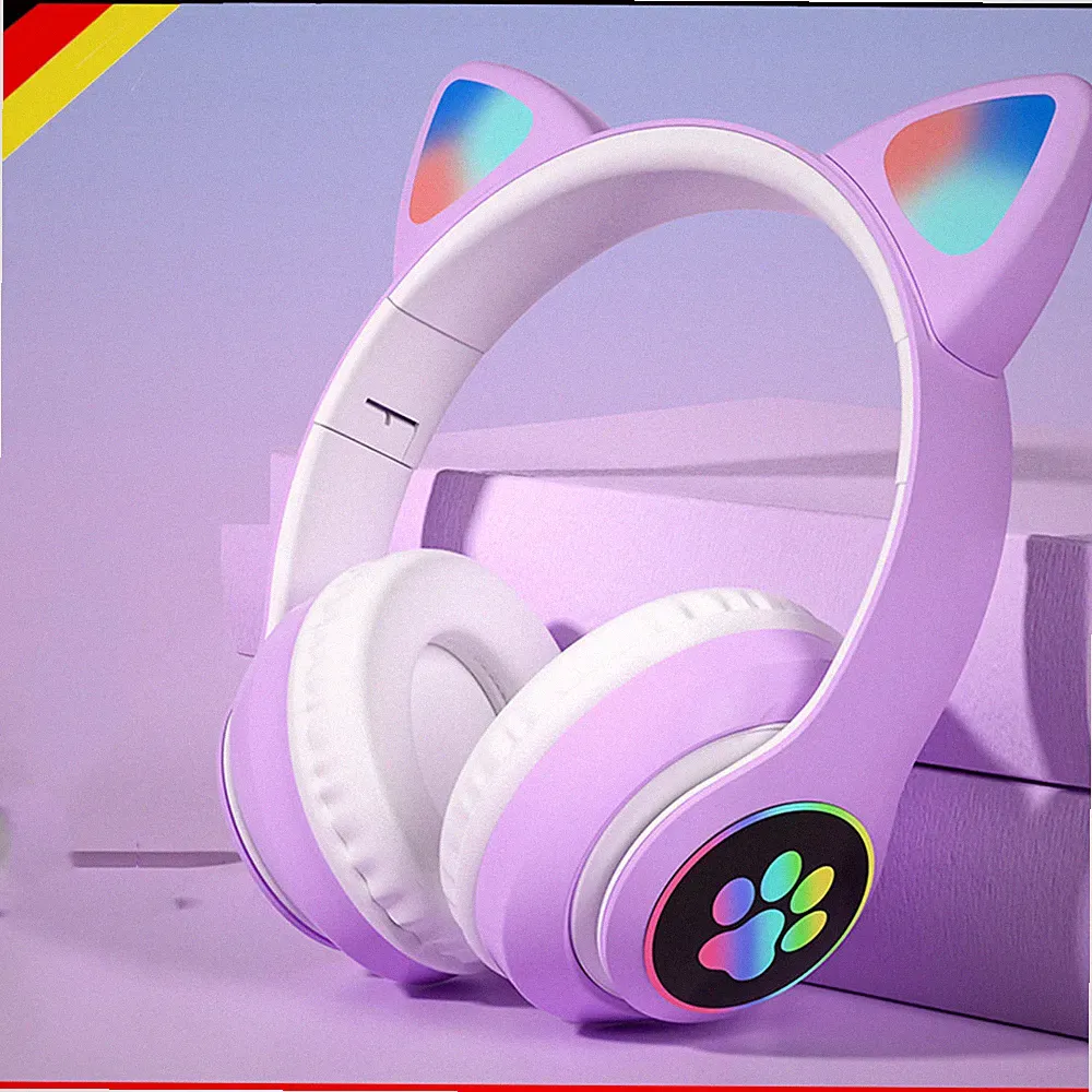 Bluetooth Kopfhörer Kinder Faltbare Tragbar Headset Kabellos On-Ear mit Mikrofon