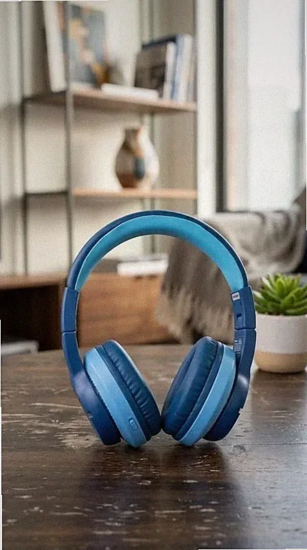 Bluetooth Kopfhörer Kinder LED blau 85H Spielzeit iclever