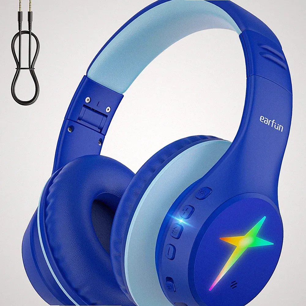 Bluetooth Kopfhörer Kinder mit LED Modi 90 Std Akku Bluetooth 5.4