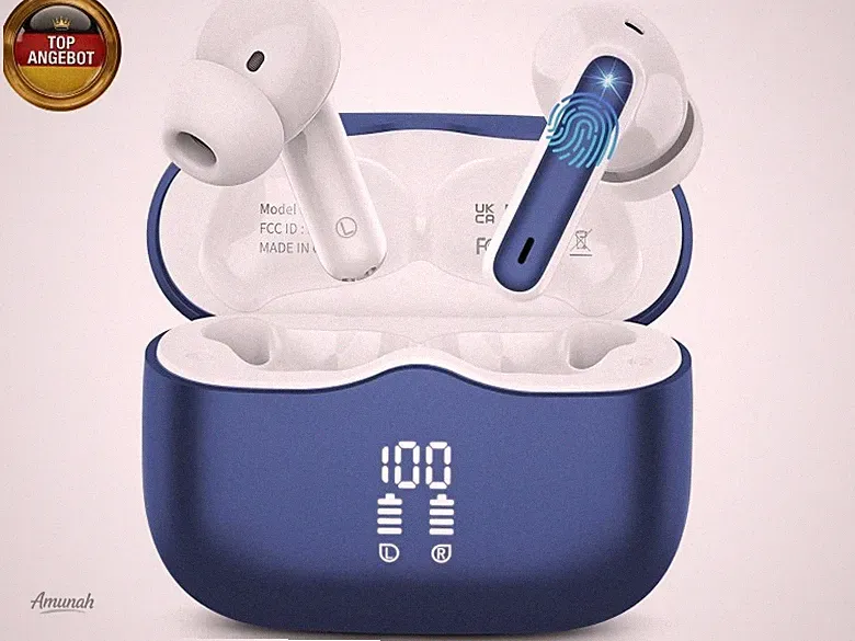 Bluetooth Kopfhörer, Kopfhörer Kabellos Bluetooth 5.3 In Ear Kopfhörer mit 4 EN