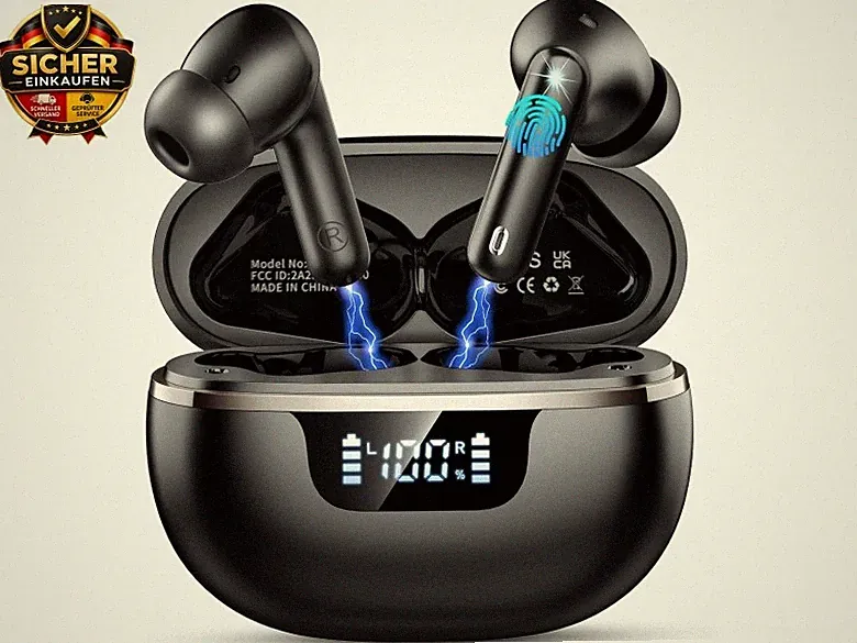 Bluetooth Kopfhörer, Kopfhörer Kabellos Bluetooth 5.4, Kabellose Kopfhörer 40 St