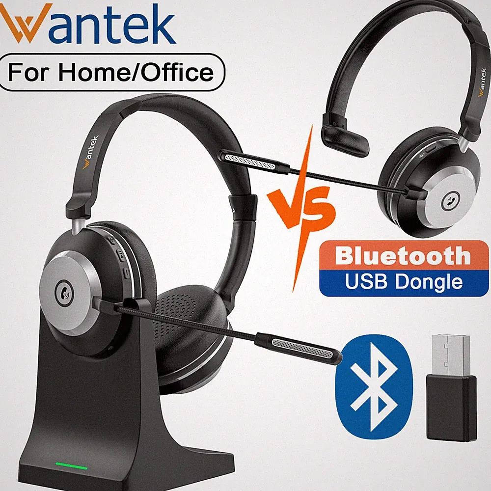 Bluetooth Kopfhörer Mikrofon USB-Dongle Kabelloses Headset für PC/Laptop/Handys