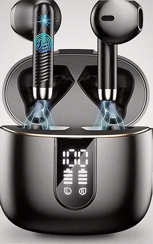Bluetooth Kopfhörer mit ENC Noise Cancelling,IP7 Wasserdicht Kopfhörer Sport USB