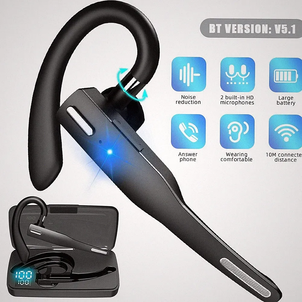 Bluetooth Kopfhörer mit Geräuschunterdrückung Mikrofon für Phones,Tablets,Laptop